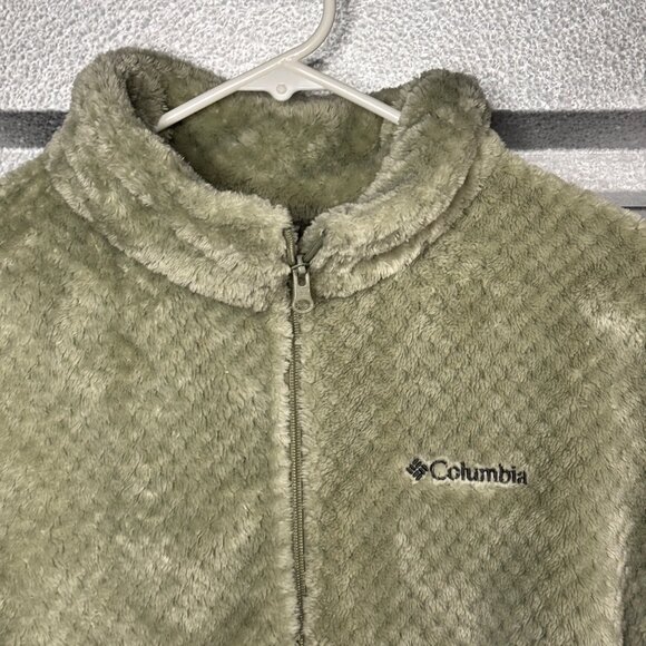 Columbia Womens Benton Springs Fleece Jacket Sage Green Full Zip Size Small Soft - Picture 5 of 11